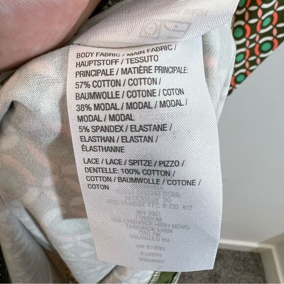 NWOT C. Wonder Regular Printed Knit Midi Dress in Olive | Size S - Picture 14 of 15